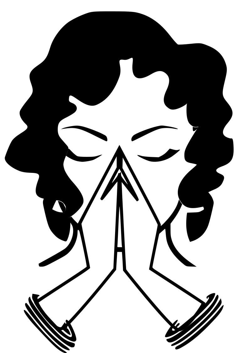 Download Praying Stella SVG Praying Lady Church Lady | Etsy