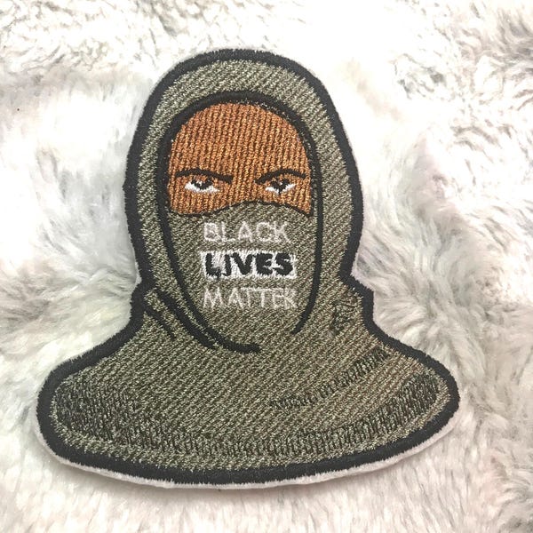 Hooded BLM Iron on Patch