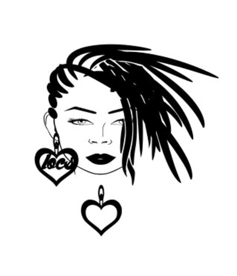 Download Cindy Natural Hair SVG Locs SVG Locs ImageI Rock Locs | Etsy