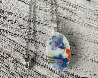 Broken vintage china necklace