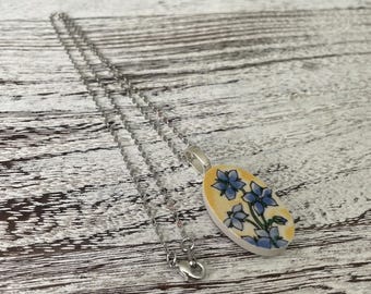 Broken vintage china necklace