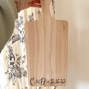 Personalized Wood Serving Board, Monogram Wedding Gift, New Homeowner Gift, Thoughtful Gifts for Friends, Charcuterie Board, Personalized main image 0