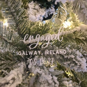 Custom Acrylic Circle Ornament Custom Hand Lettered Ornament Christmas ...