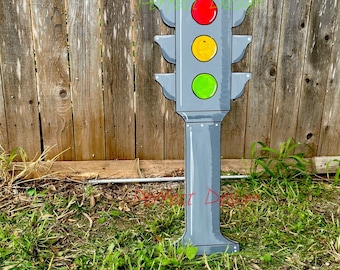 Traffic Lights WOOD Christmas Yard Art Decoration