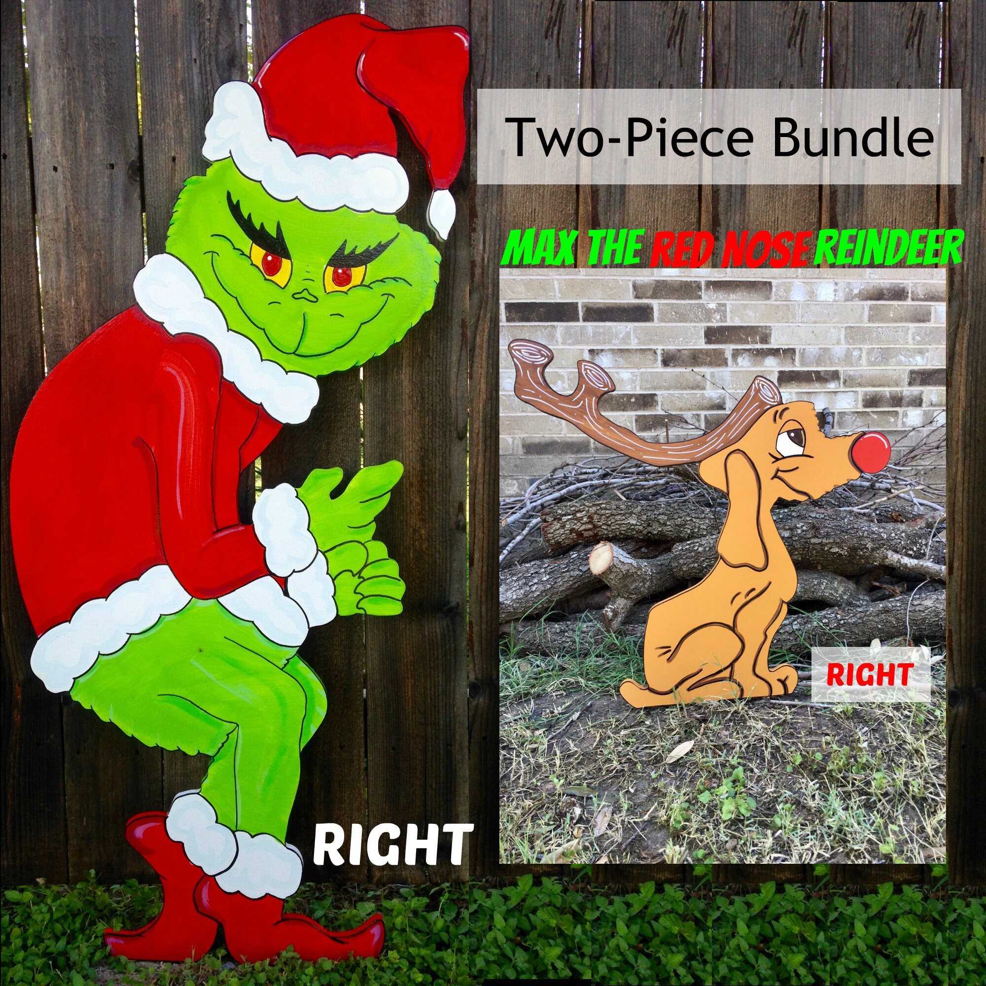 GRINCH Stealing the CHRISTMAS Lights Lawn Yard Art Decoration Etsy