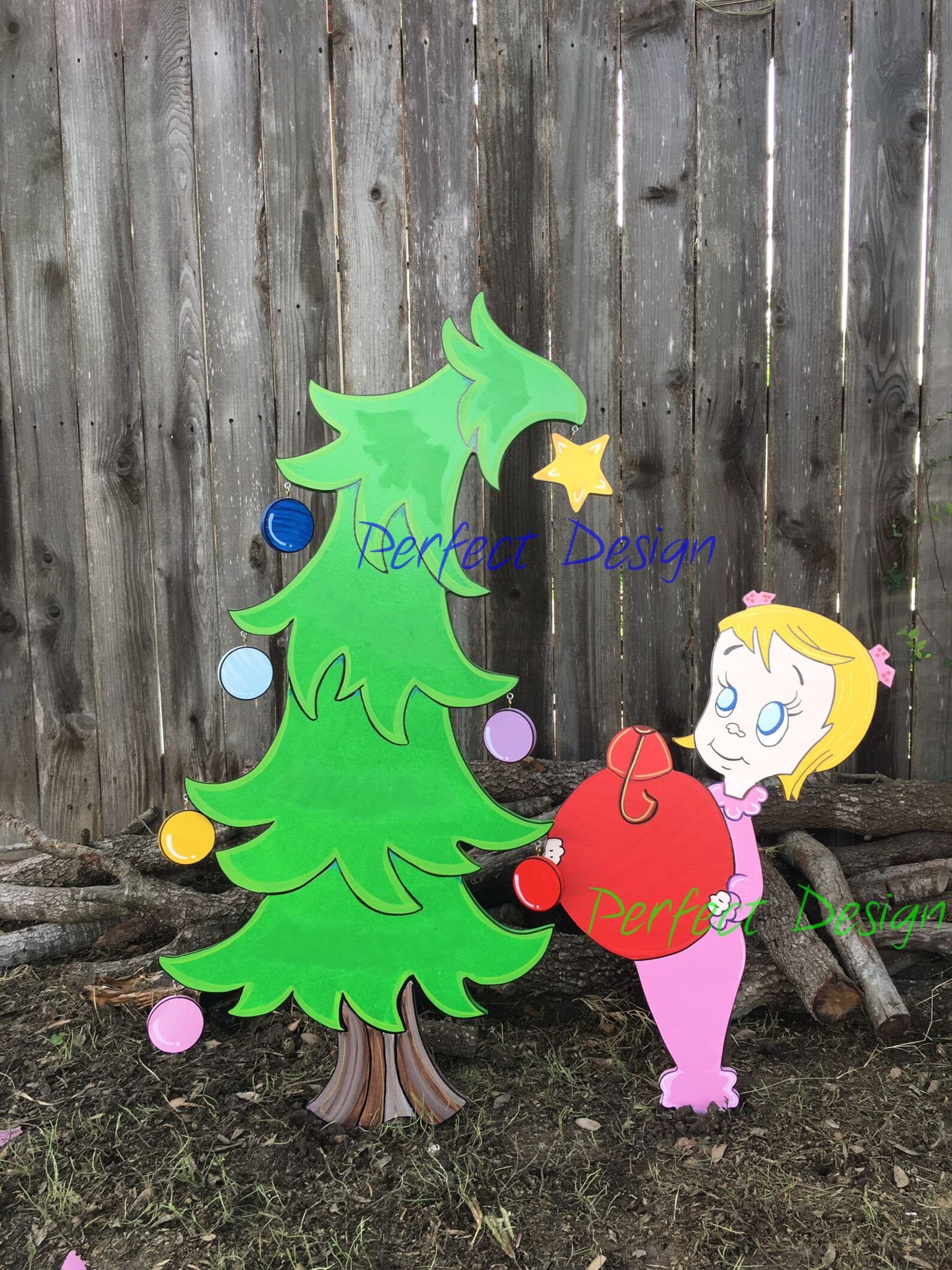 Whoville CHRISTMAS Tree CINDY Lou Who Smiling Grinch Inspired Etsy
