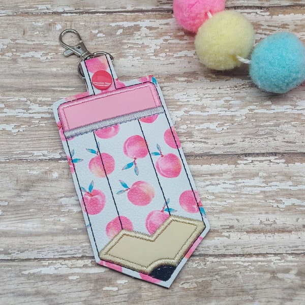 Peaches Print Pencil ID Badge Holder / Luggage Tag / Gift Card Holder ***With Optional Personalization***