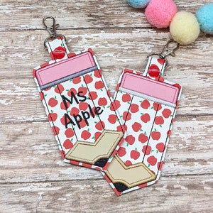 Apples School Print Pencil ID Badge Holder / Luggage Tag / Gift Card Holder ***With Optional Personalization***