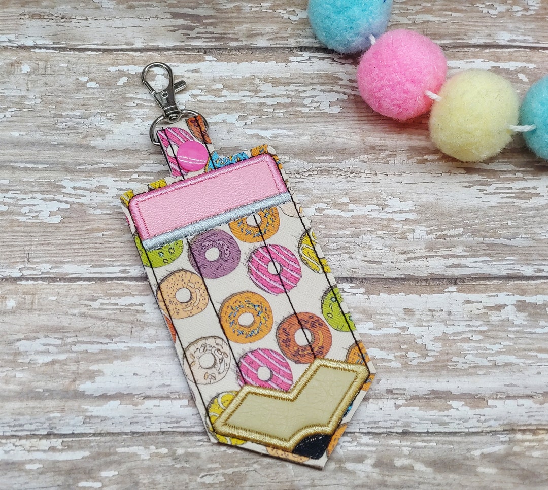 Doughnuts Print Pencil ID Badge Holder / Luggage Tag / Gift Card Holder