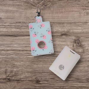 Roses on Blue Print Alarm ID Badge Holder ***With Optional Personalization*** Top or Bottom Alarm Hole