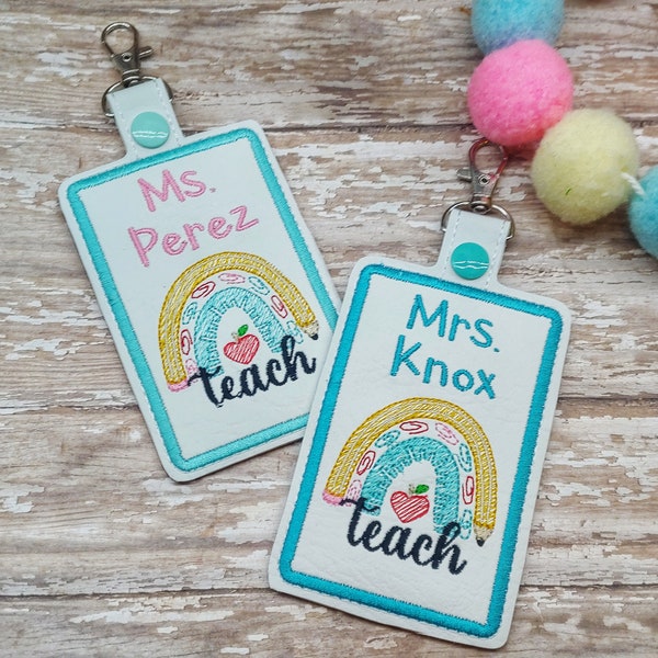 Teach Boho ID Badge Holder / Luggage Tag / Gift Card Holder ***With Optional Personalization***
