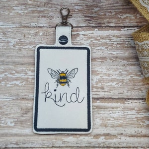 Bee Kind ID Badge Holder / Luggage Tag / Gift Card Holder ***With Optional Personalization***