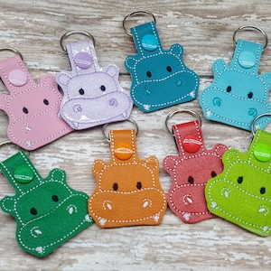 Hippo Key Chain / Fob Zipper Pull Bag Tag