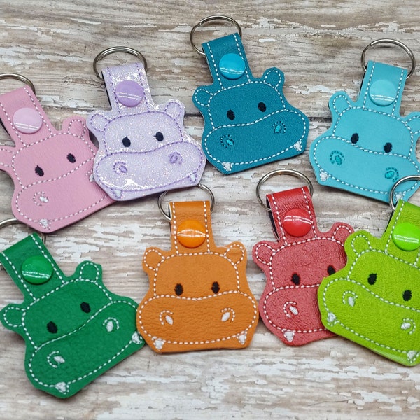 Hippo Key Chain / Fob Zipper Pull Bag Tag