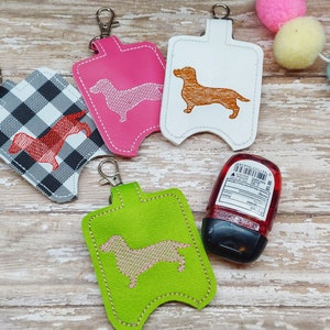 Dackel Hand Sanitizer Halter ** Super Strumpf Stuffer / Tolle Lehrer Geschenkidee