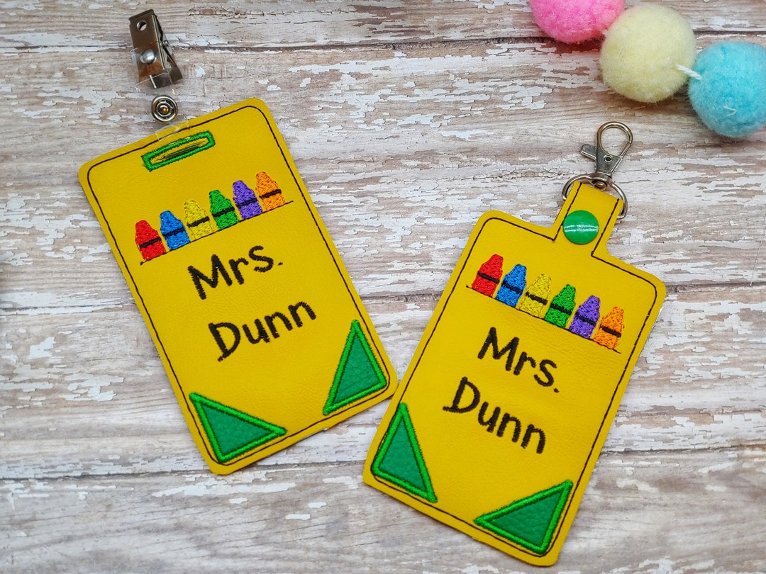 Crayon Box ID Badge Holder / Luggage Tag / Gift Card Holder with
