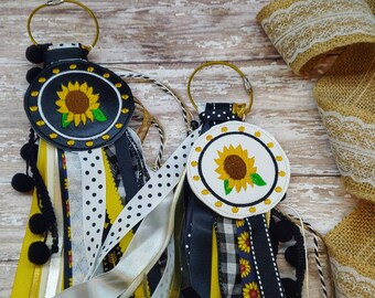 Sunflower Bag Tag / Bogg Bag Charm /  Accessory