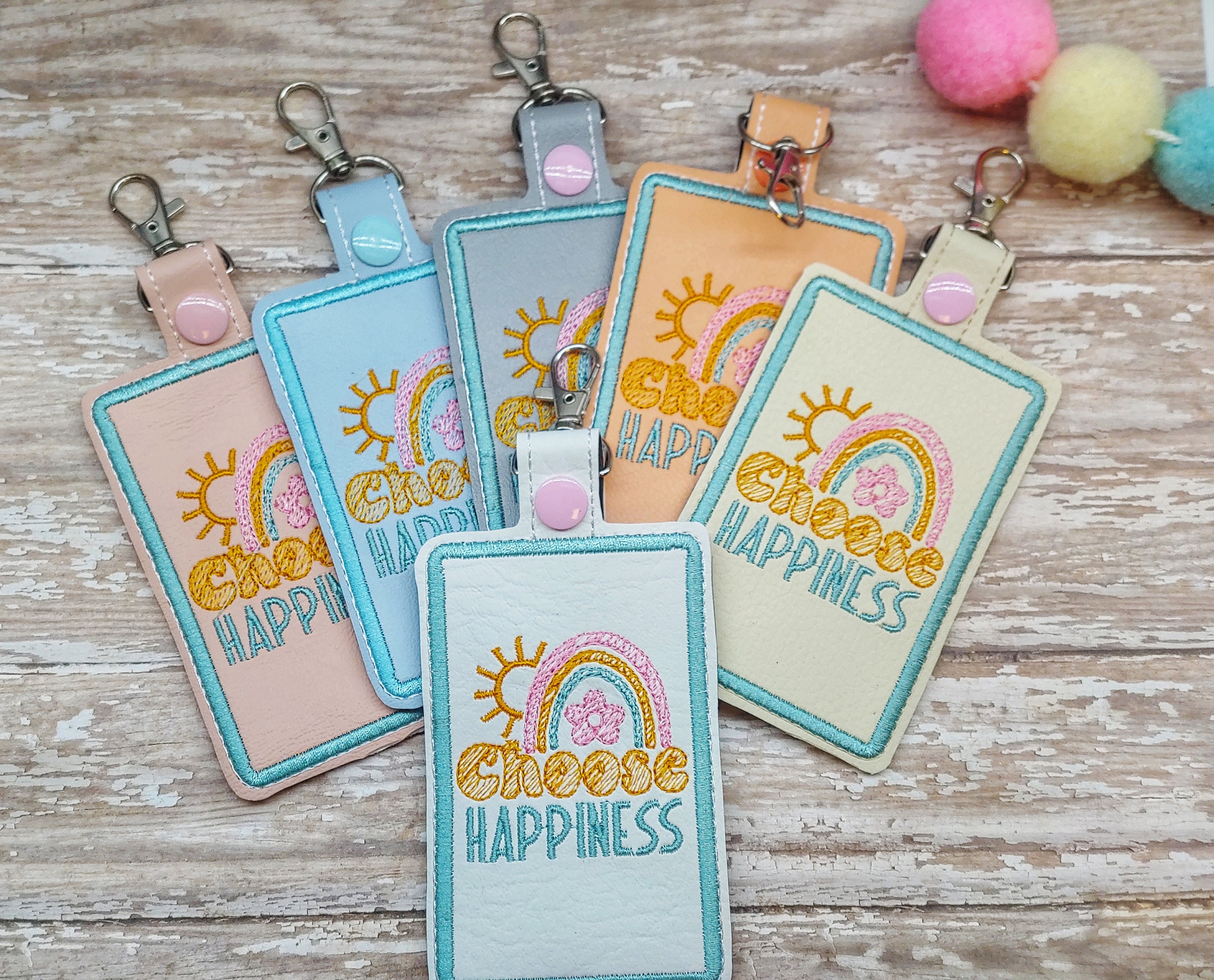 Cute Funny Iron on Patches Happiness, Love, Friendship, Friends,  Embroidered Sew on / Iron on Jeans Bags Clothes Transfer, Badge 