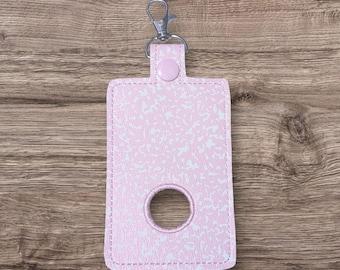 Light Pink Composition Notebook Print Embroidered Security Alarm ID Badge Holder *With Optional Personalization *Top Bottom or No Alarm Hole