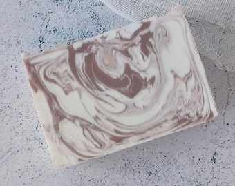 Lavender Scented Purple Clay Handmade Soap - Organic Homemade Soap Bar - Palm Free Handcrafted Soap - Artisan Cold Process Soap