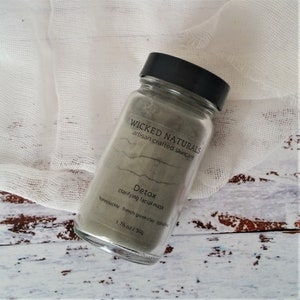 Detox Clay Facial Mask, Natural Organic Skincare, Purifying Activated Charcoal, Deep Cleansing Face Treatment