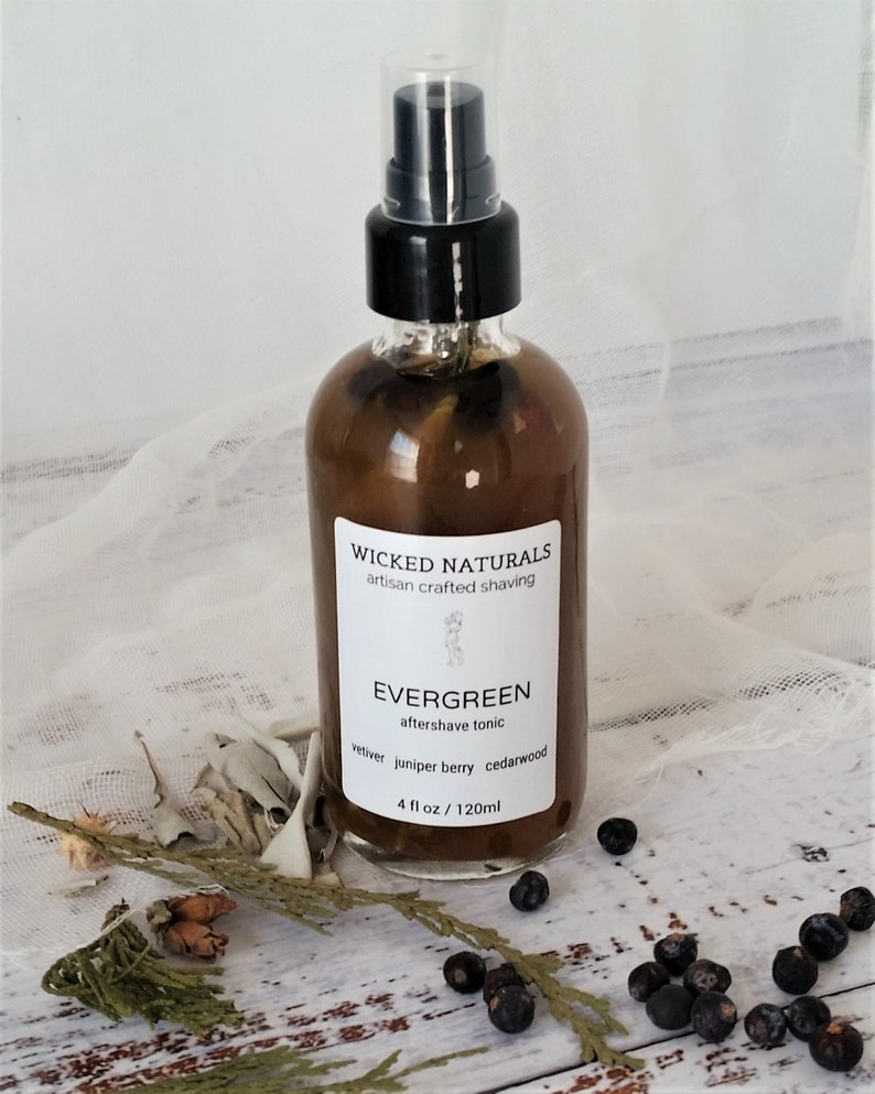 Evergreen Natural Aftershave Tonic Cedar Juniper Berry Pine Etsy