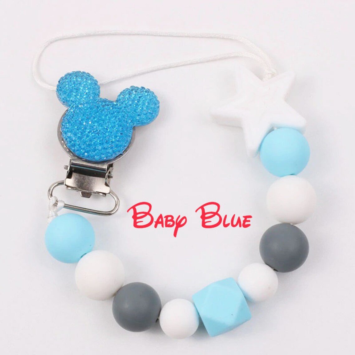 Mickey Pacifier Clip Dummy Clip Binky Clip Pacifier Etsy