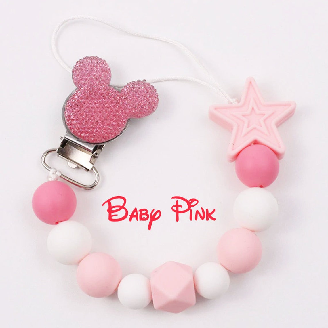 Mickey Pacifier Clip Dummy Clip Binky Clip Pacifier Etsy