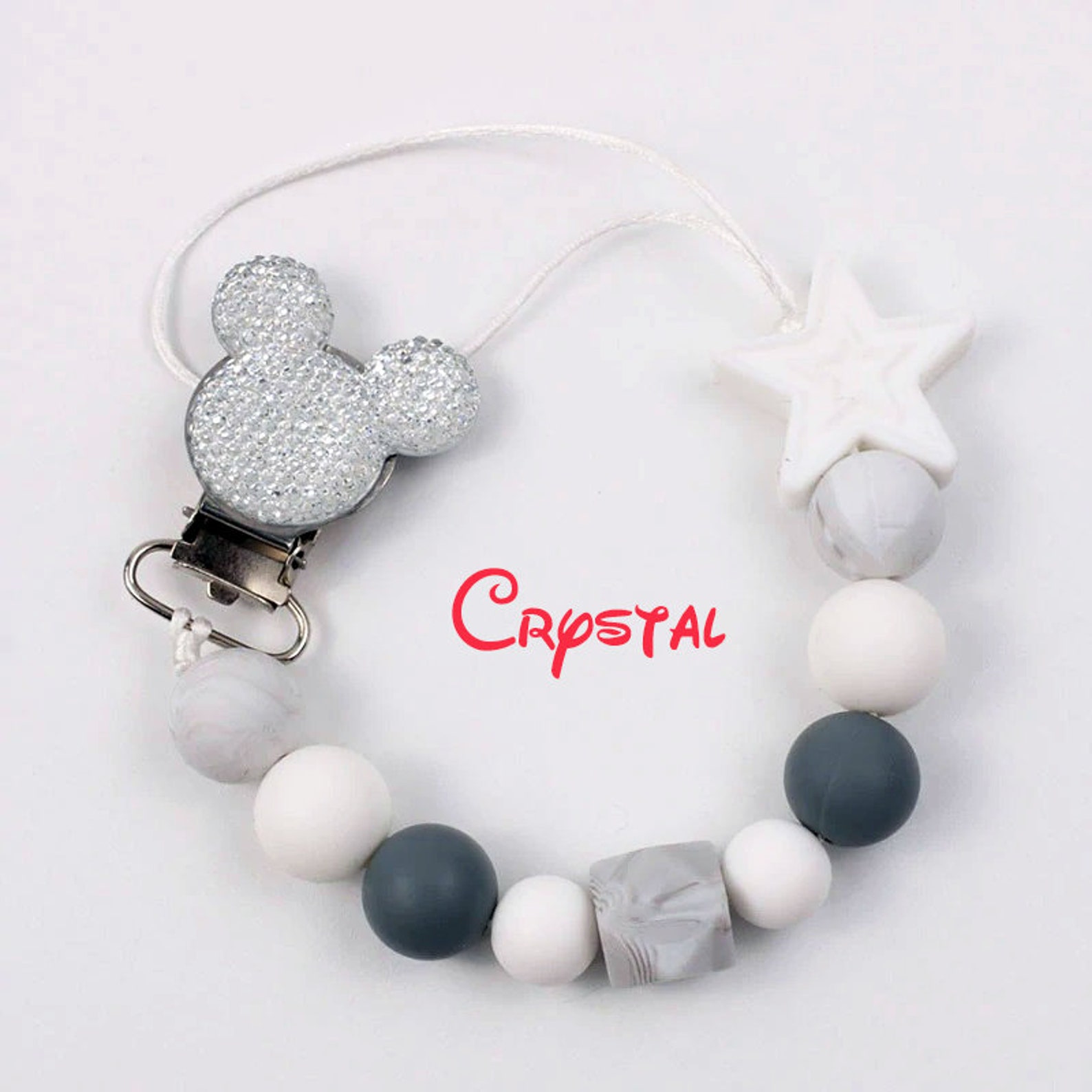 Mickey Pacifier Clip Dummy Clip Binky Clip Pacifier Etsy