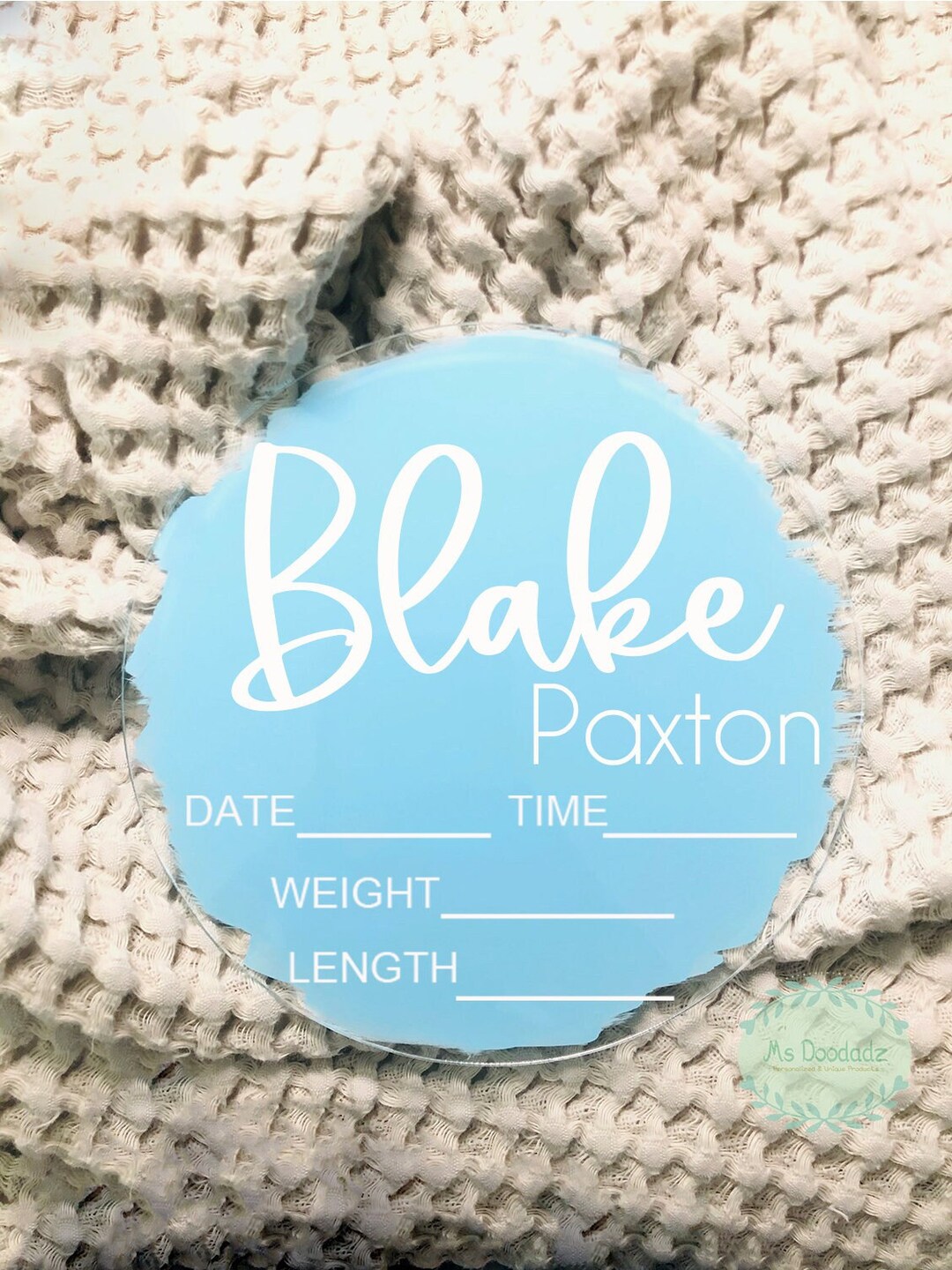 Acrylic Baby Birth Announcement Sign Girl Boy / Birth Stats - Etsy