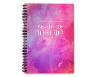 Year of Magic Watercolor Spiral Notebook - Ruled Line 6x8 Journal