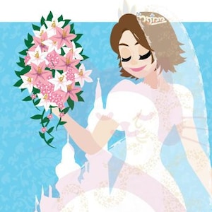 Disney Rapunzel Print Tangled Wedding Bouquet Princess Fan Art