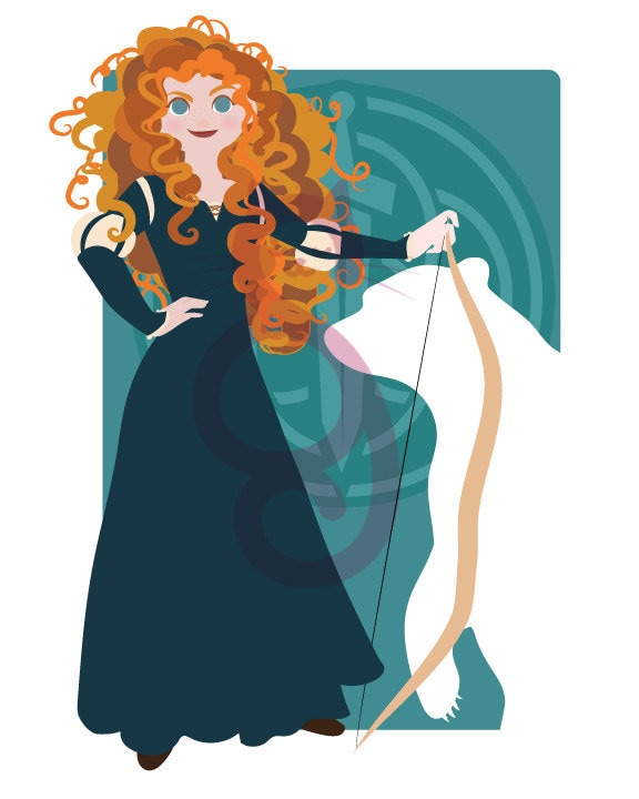 Disney BRAVE Merida 8x10 Fan Art Print Touch the Sky NEW Princess - Etsy