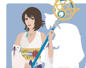 Yuna Final Fantasy 10 X Summoner Illustration Print