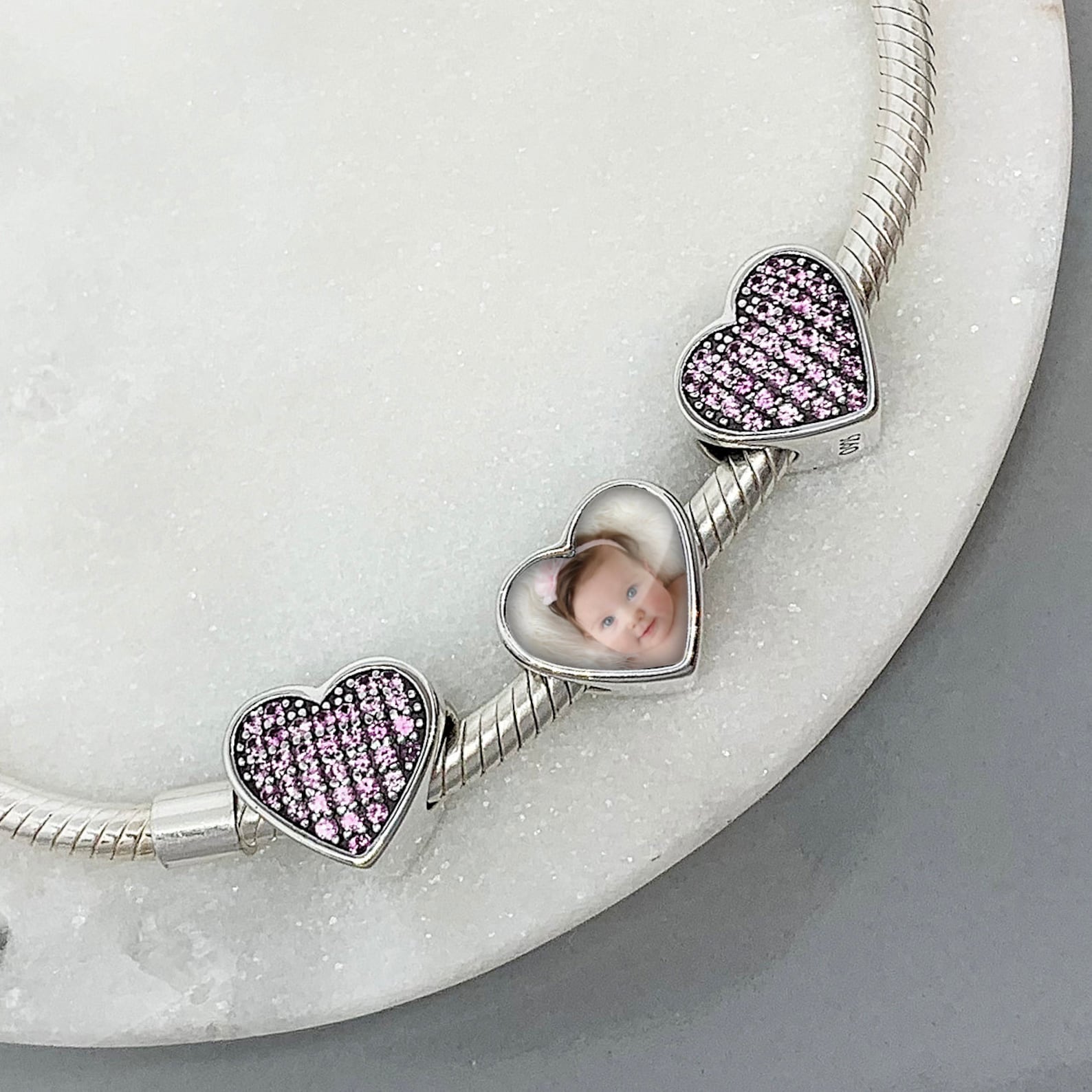 Personalized Pandora Charm Compatible Rose Love Heart Pandora - Etsy