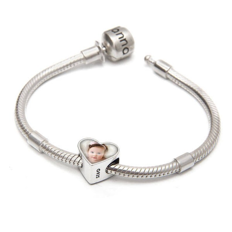 Custom Baby Photo Heart Charm Pandora Photo Charms Etsy