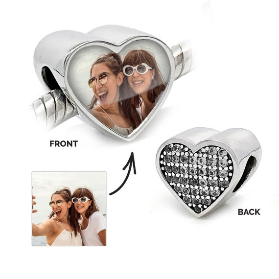 Personalised Heart Charm With Photo Charms Etsy UK