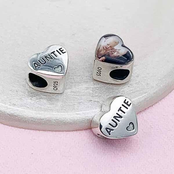Auntie Photo Charm Pandora Compatible Personalised UK Etsy