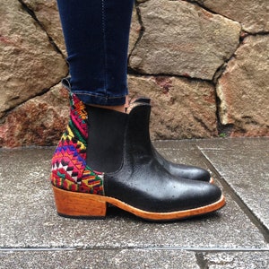 Chelsea leather ankle boots - Handmade in Guatemala - Women Boots - Leather Boots - Ankle Boots