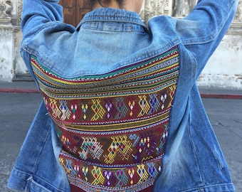 Comalapa Denim Jacket -  Embroidered Jacket - Handmade  in Guatemala