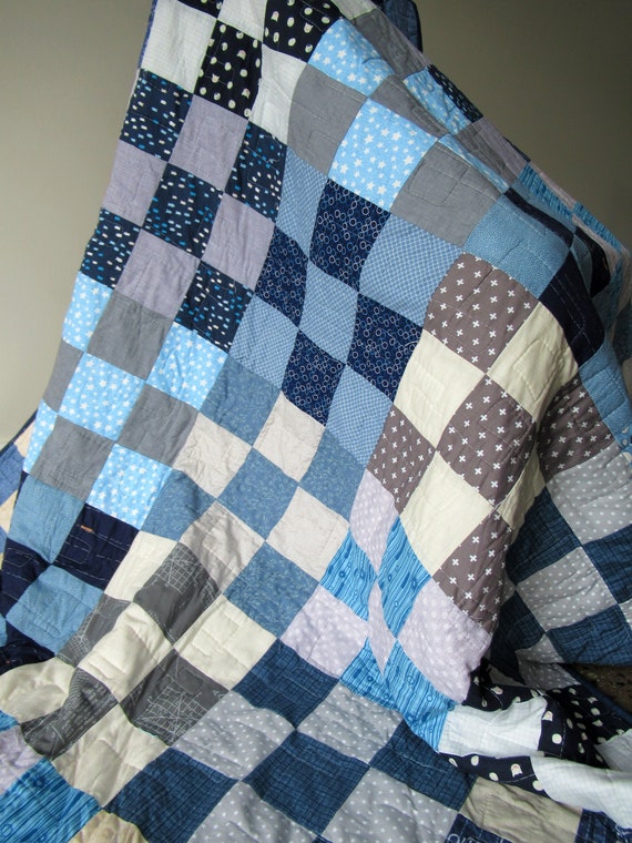 Quilt for Sale Twin Quilt Patchwork Quilt Ooak Quilt Vintage Quilt