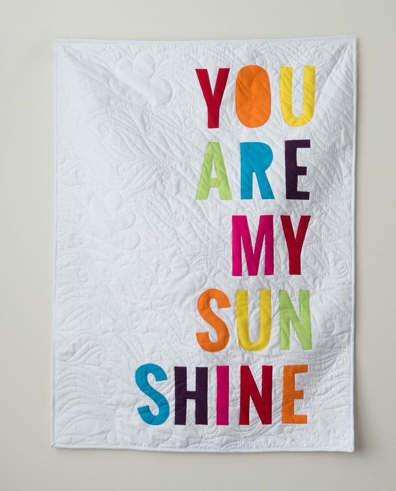You Are My Sunshine Quilt Wall Hanging Quilt Nursery Decor Etsy