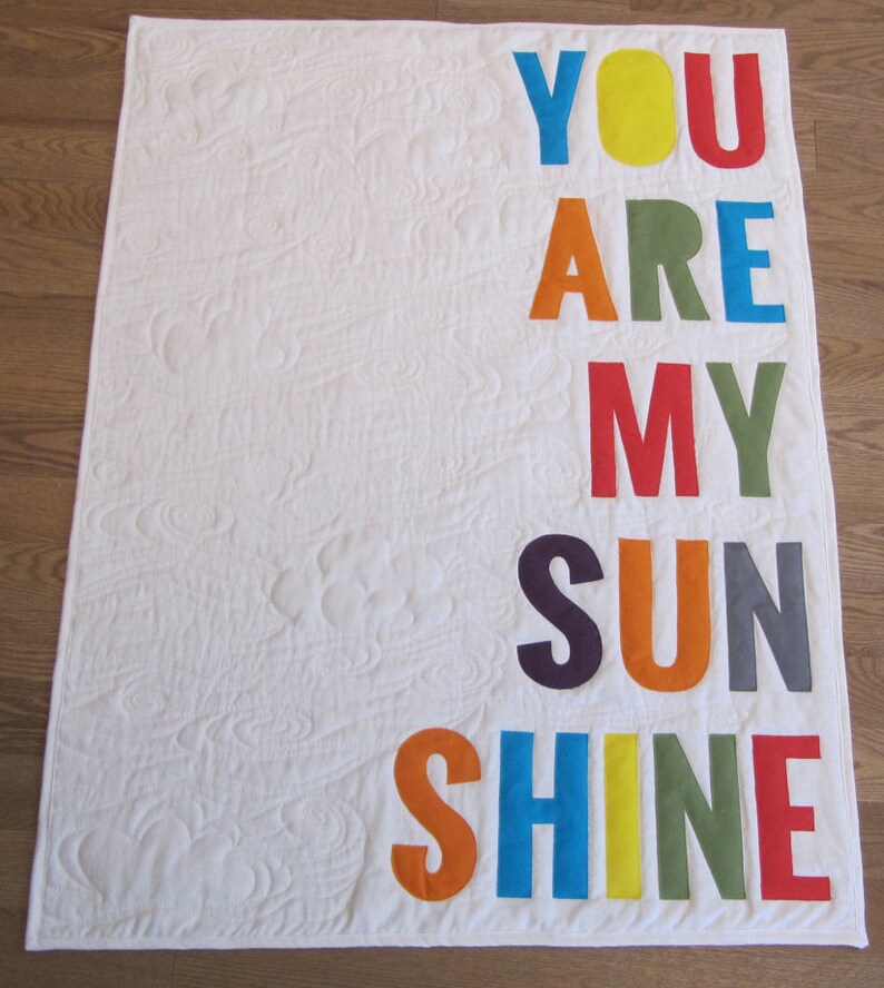 You are my sunshine quilt wall hanging quilt word quilt Etsy