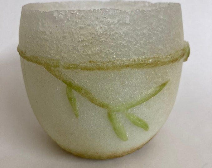 Bamboo Pate de Verre Vessel