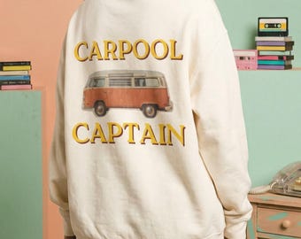 Mitfahrgelegenheit Kapitän Sweatshirt, Vintage Mitfahrgelegenheit Mama Rundhalsausschnitt, Retro Schule Drop Off Shirt, lustiger Fußball Mama Pullover, Mutter Geschenk