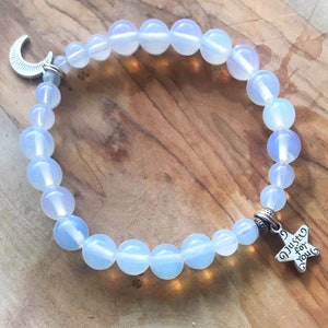 Opalite Moon&Star &quot;Just for You&quot; Bracelet