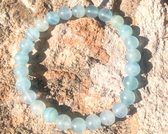 Blauwe calciet armband