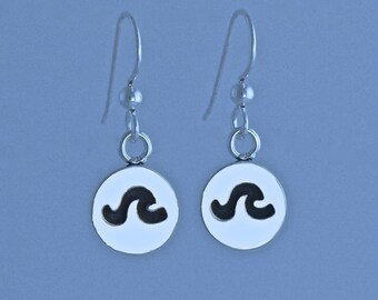 Sterling Silver Wave Earrings