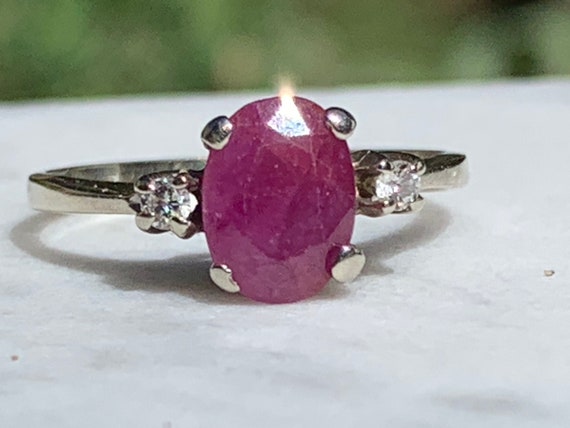 Vintage Ruby Ring Ruby Engagement Ring 1.25 Carat… - image 4