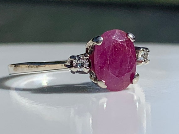 Vintage Ruby Ring Ruby Engagement Ring 1.25 Carat… - image 6